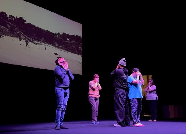 photo du spectacle de danse lors du Festival de danse inclusive à Aix Les bains sortie organisée par les PEP18