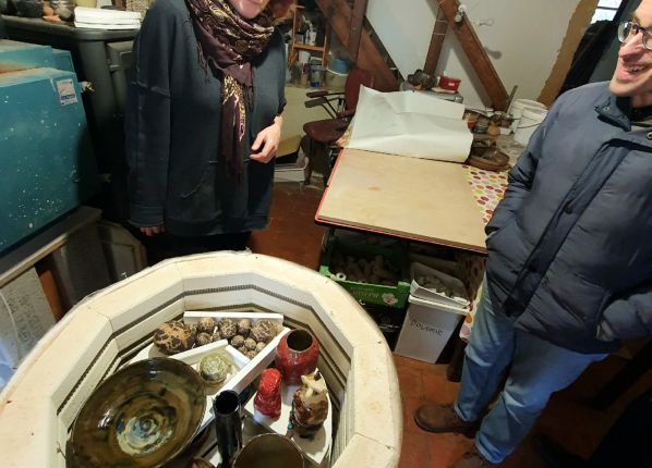 ateliers céramique avec l'ESAT Entre Cher et Loire de Veaugues avec création des jeunes