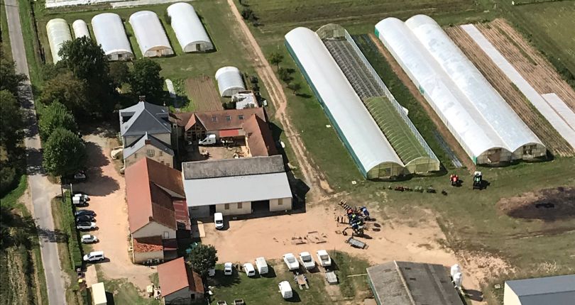 ESAT Le Bergerat Vesdun - Le pôle agricole vue du ciel