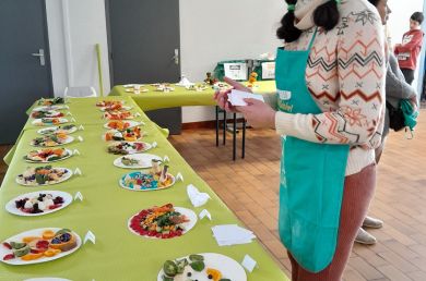 tous les plats exposés pour élire le chef