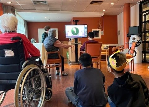 Partie de jeu vidéo entre générations