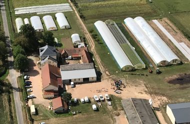 ESAT Le Bergerat Vesdun - Le pôle agricole vue du ciel