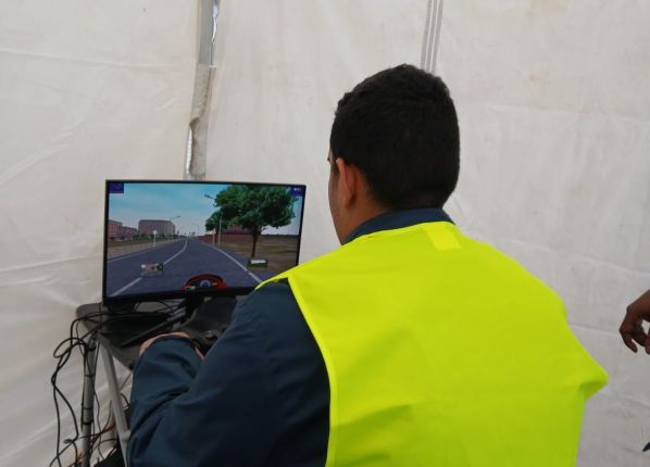 Les jeunes de l'UEE du lycée Jean de Berry à Bourges ont participé au village prévention routière avec une session code de la route