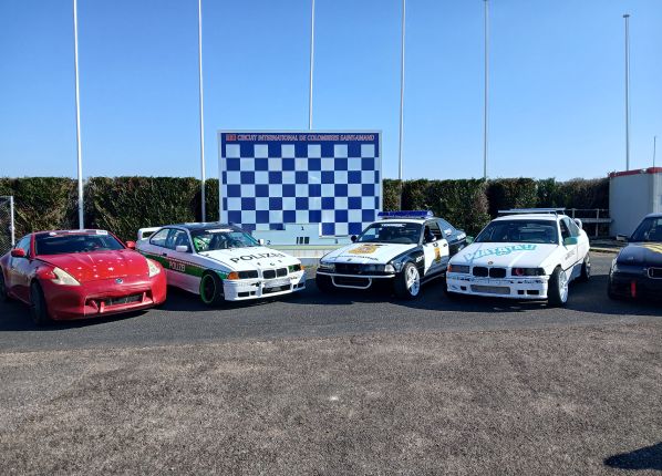 4 voiture de drift en extérieur