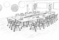Croquis de la salle agile